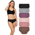 thumbnail image 1 of Fruit of the Loom Women's Seamless Underwear, No Show Panties, Multiple Styles, 4‑Way Stretch, 6-Pack, Sizes S-2XL, 1 of 13