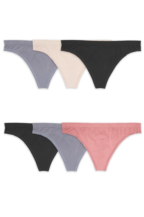 Women's Underwear, No Show Seamless Panties, 6-Pack, Sizes S-2XL
