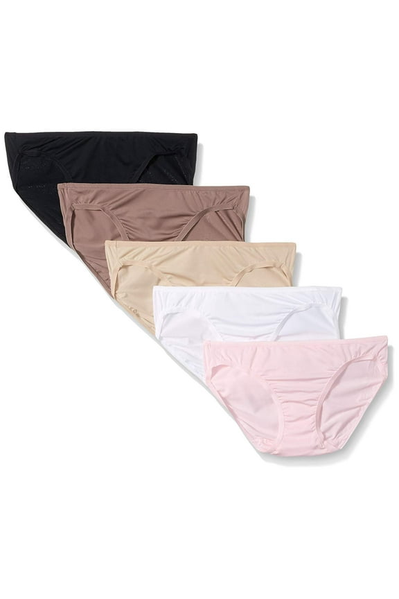 Women's 5 Pack Microfiber Bikini Panties, Assorted, 7