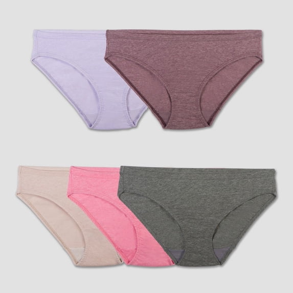Fruit of the Loom Women's 5pk Beyondsoft Bikini Underwear Panties, Colors May Vary, 5/S