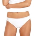 thumbnail image 1 of Fruit of the Loom Women's 6-Pack White Cotton Bikini Panties (8, White), 1 of 1
