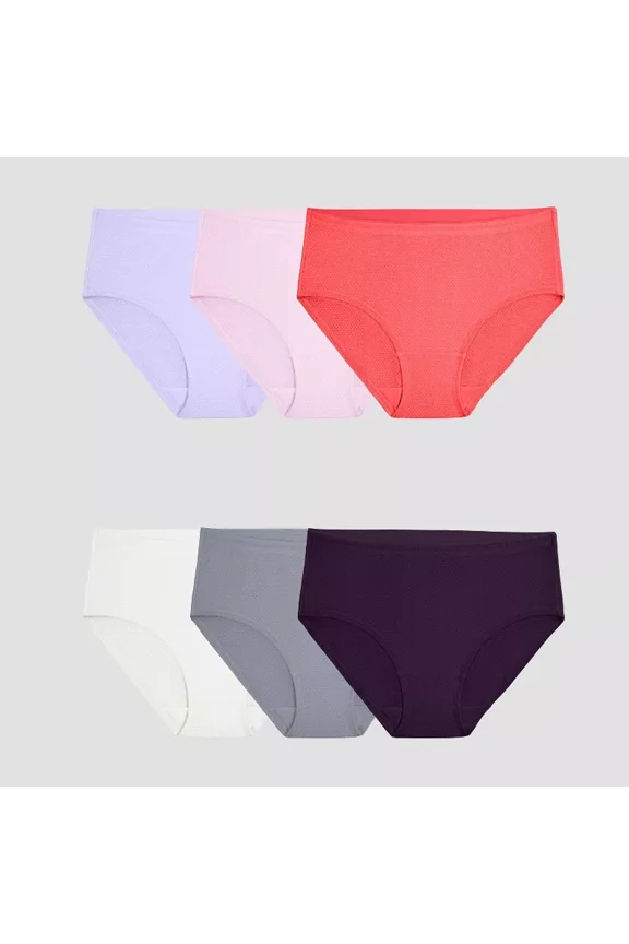 Women's 6pk Breathable Micro-Mesh Low-Rise Briefs - Colors May Vary