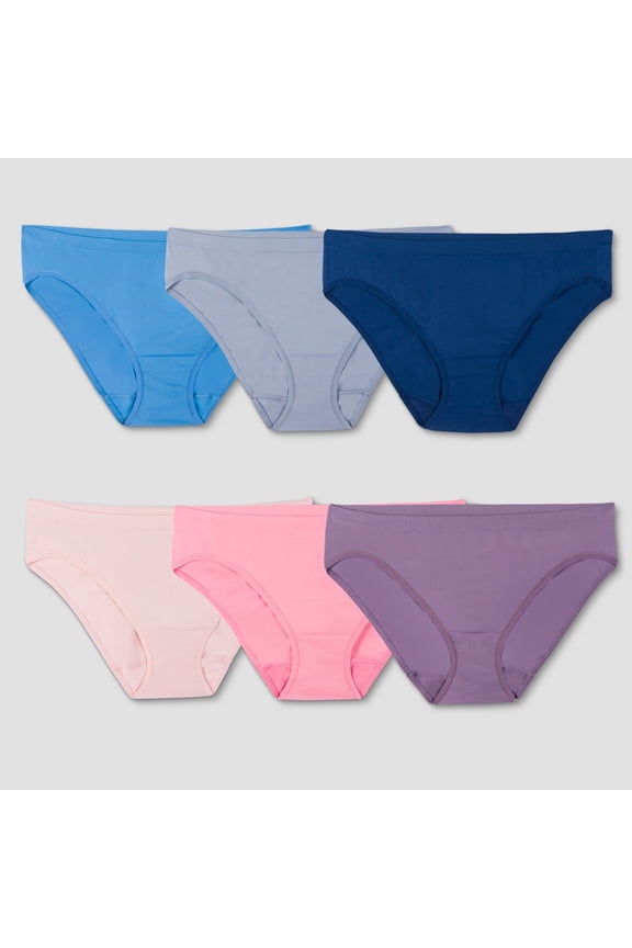 Women's 6pk Seamless Bikini Underwear - Colors May Vary 9