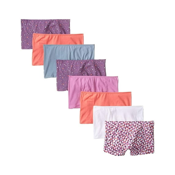 Fruit of the Loom Women's 8 Pack Comfort Covered Waistband Boyshort Panties