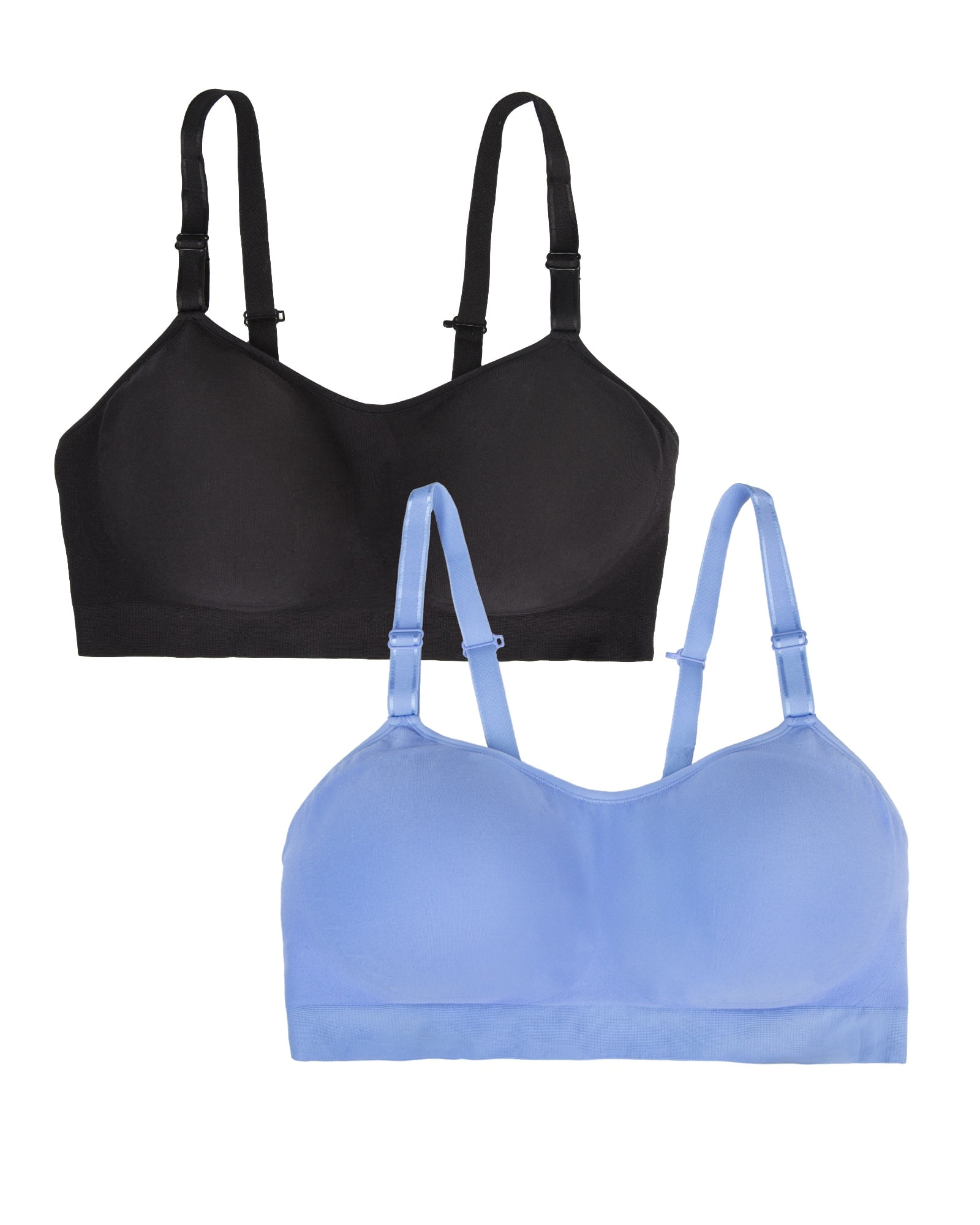 Fruit of the Loom Women's 2-Pack Stretch Wireless Bra w/Built in Pads