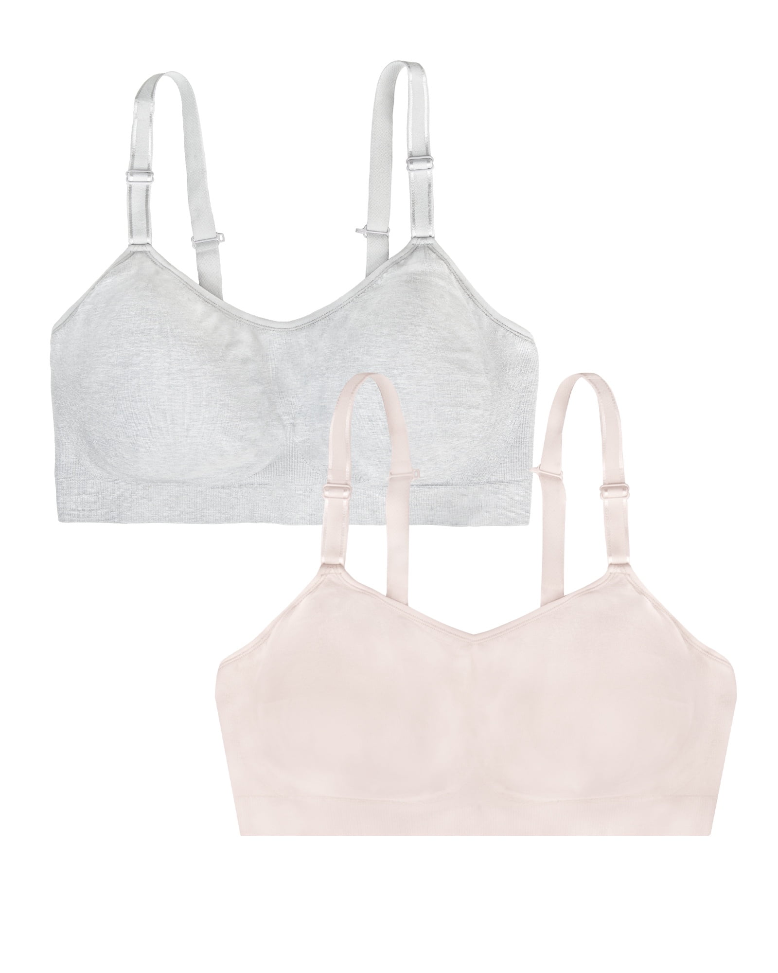 Fruit of the Loom Women's 2-Pack Stretch Wireless Bra w/Built in Pads
