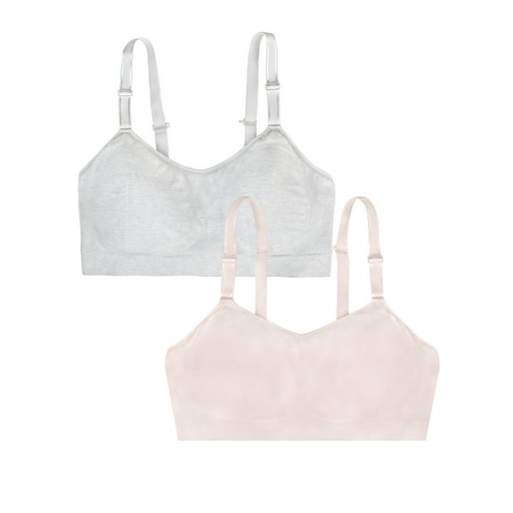 Fruit of the Loom Women's 2-Pack Stretch Wireless Bra w/Built in Pads