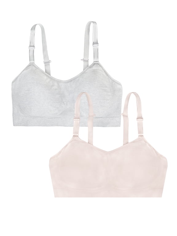 Women's 2-Pack Stretch Wireless Bra w/Built in Pads