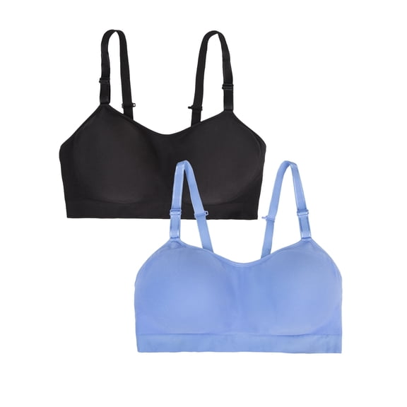 Fruit of the Loom Women's 2-Pack Stretch Wireless Bra w/Built in Pads