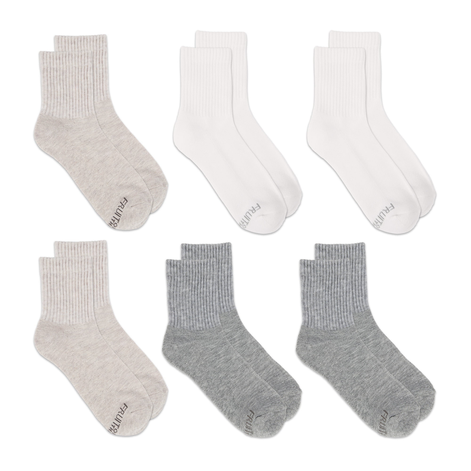 Fruit of the Loom All Day Comfort Women's Socks, Sizes 4-12, 6-Pack ...