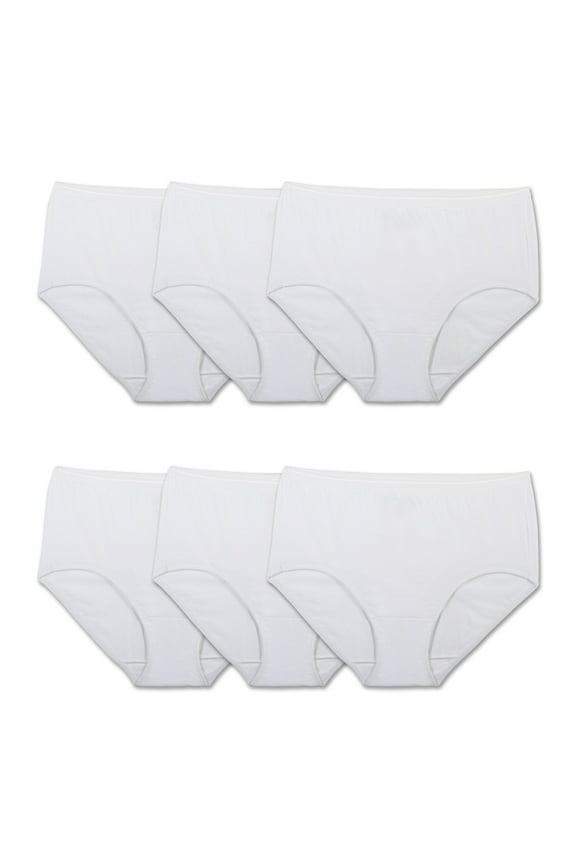 Women's Assorted Cotton Brief Underwear, 6-Pack