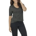 thumbnail image 1 of Fruit of the Loom Women's Athleisure Essentials Elbow Length V-Neck T-Shirt, 1 of 5