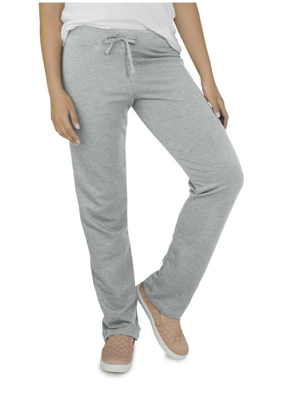 Fruit of the Loom Women's Athleisure Essentials French Terry Open Bottom Pant