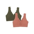 thumbnail image 1 of Fruit of the Loom Women’s Back Smoothing Full Coverage Wireless Bralette, 2-Pack, Style FT842A, 1 of 6