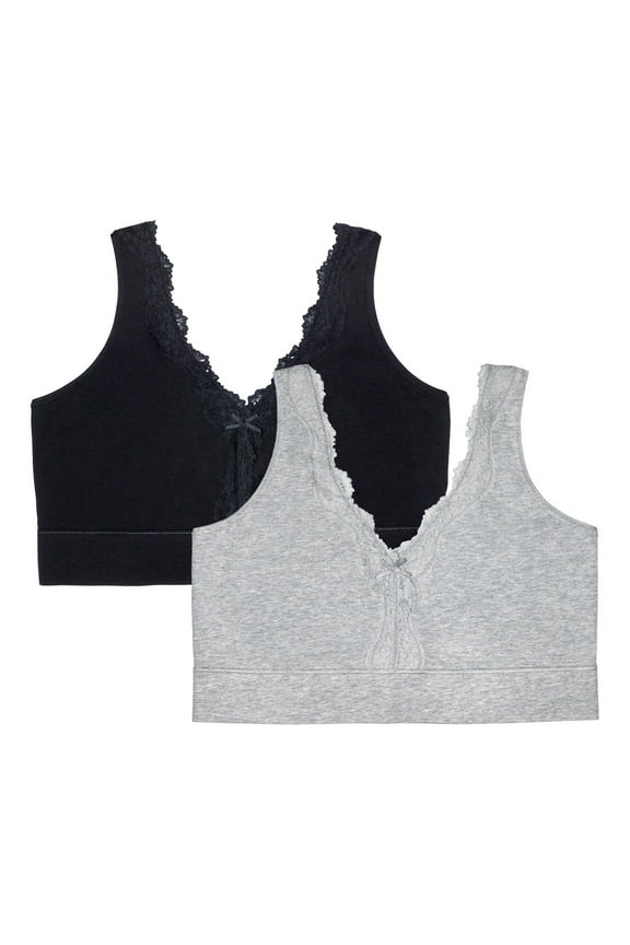 Women’s Back Smoothing Full Coverage Wireless Bralette, 2-Pack, Style FT842A