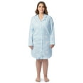 thumbnail image 1 of Fruit of the Loom Women's Beyond Soft Long Sleeve Button Down Flannel Sleepshirt, Sizes S-4X, 1 of 9