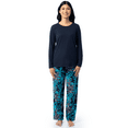 thumbnail image 1 of Fruit of the Loom Women's Beyond Soft Long Sleeve Top & Fleece Bottom Pajama Set, Sizes S-4X, 1 of 9