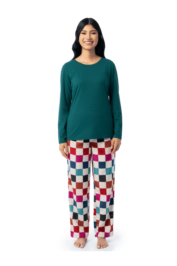 Women's Beyond Soft Long Sleeve Top & Fleece Bottom Pajama Set, Sizes S-4X