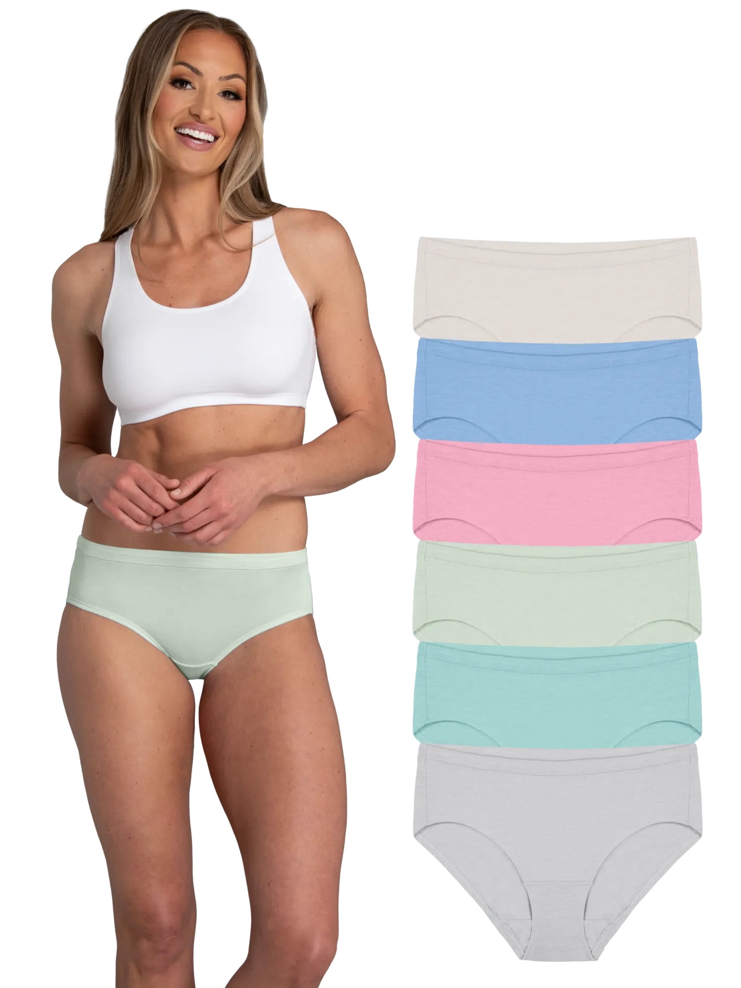 Fruit of the Loom Women's Beyondsoft Underwear, Ultra-Soft Modal Panties, Multiple Styles, 6-Pack, Sizes S-2XL