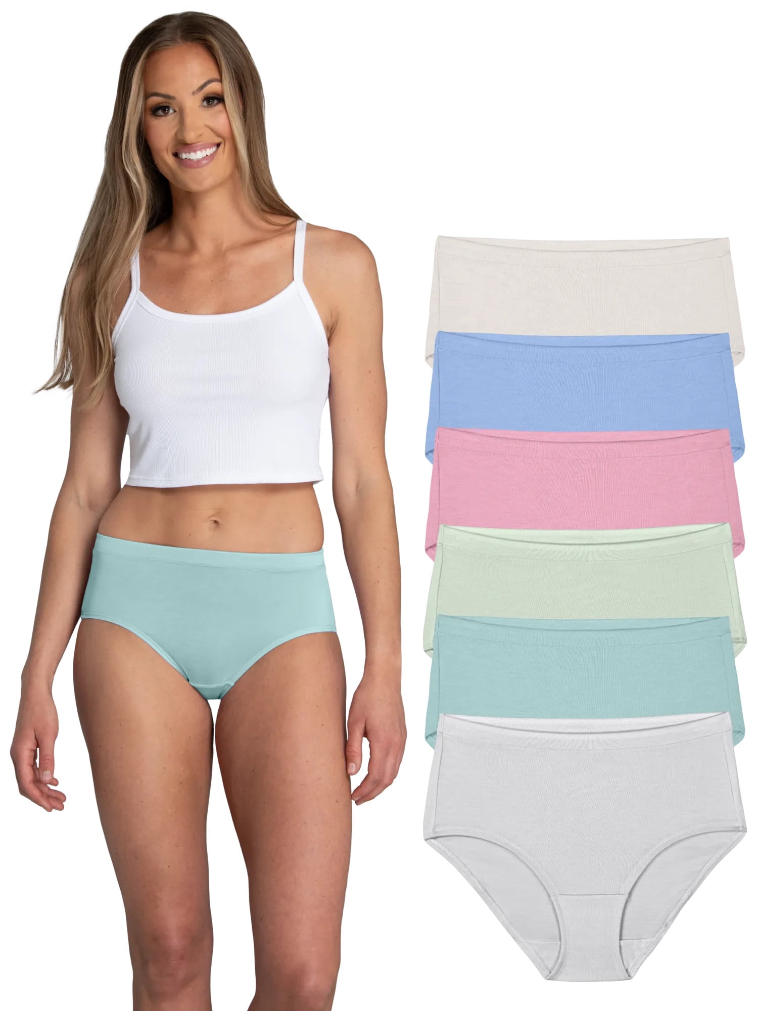 Fruit of the Loom Women's Beyondsoft Underwear, Ultra-Soft Modal Panties, Multiple Styles, 6-Pack, Sizes S-2XL