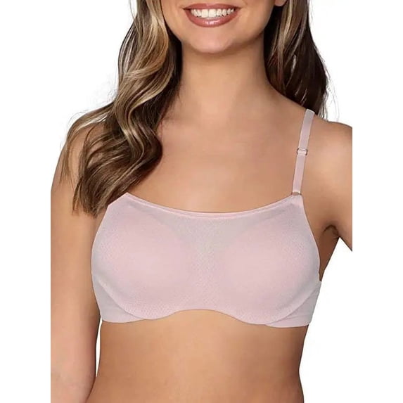 Fruit of the Loom Women's Breathable Cami Bra with Convertible Straps 2-Pack, Light Pink, 38C