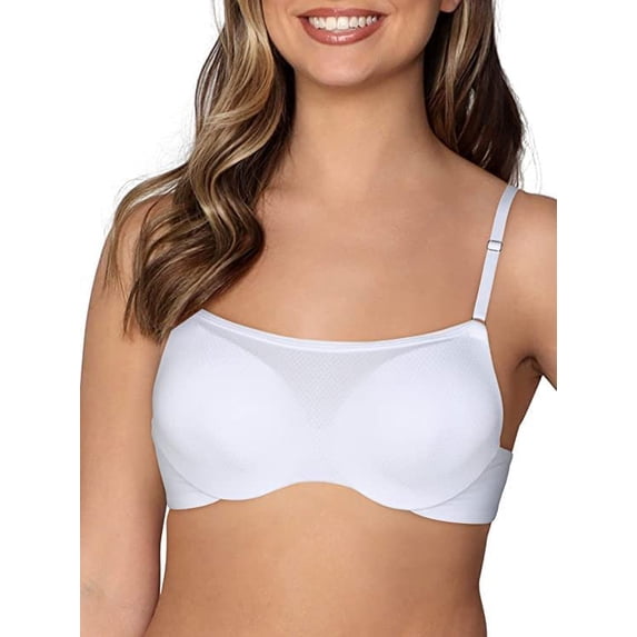 Fruit of the Loom Women's Breathable Cami Bra with Convertible Straps 2-Pack, White, 36D