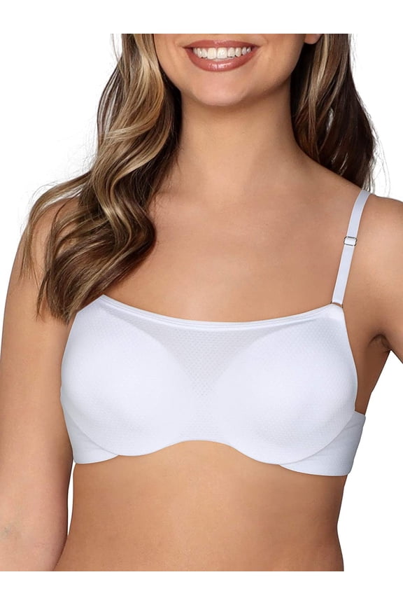 Women's Breathable Cami Bra with Convertible Straps, White, 38B