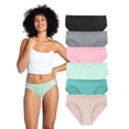 thumbnail image 1 of Fruit of the Loom Women's Breathable Cooling Stripes Bikini Underwear, 6-Pack, 1 of 10
