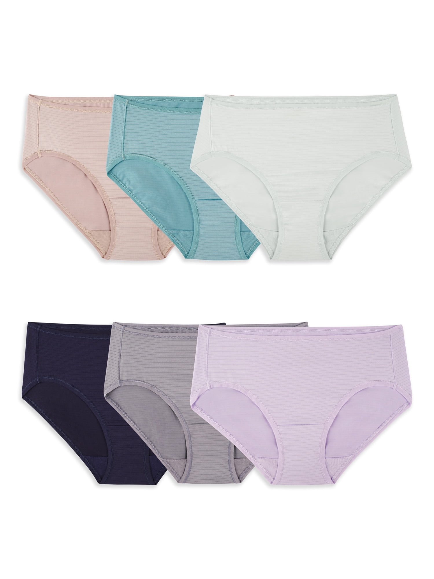 Fruit of the Loom Women's Breathable Cooling Stripes Hipster Underwear