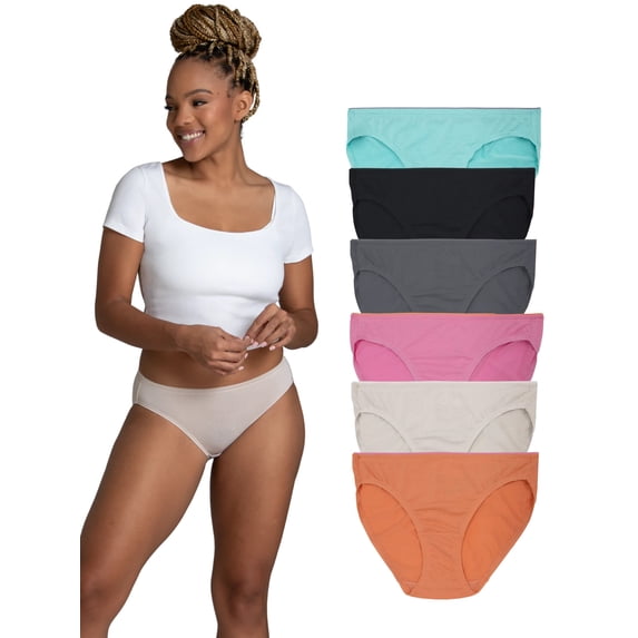 Fruit of the Loom Women's Breathable Micro-Mesh Underwear, 6-Pack