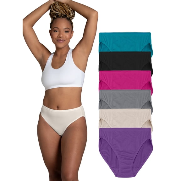 Fruit of the Loom Women's Breathable Micro-Mesh Underwear, 6-Pack