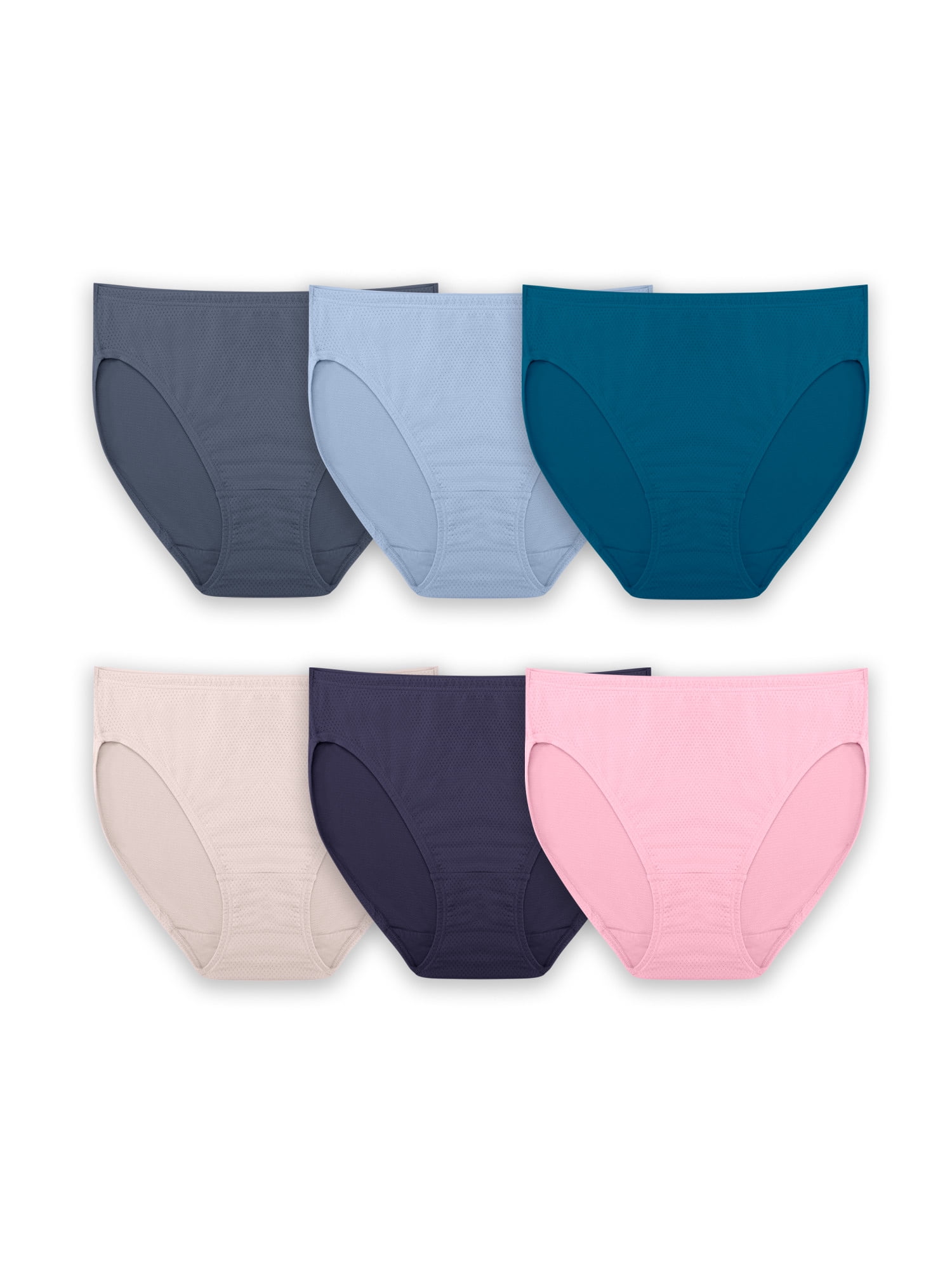 Hanes Women`s Nylon Hi-Cut Panties, PP73AS, 10, White