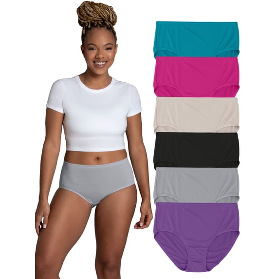Fruit of the Loom Women's Breathable Micro-Mesh Underwear, 6-Pack