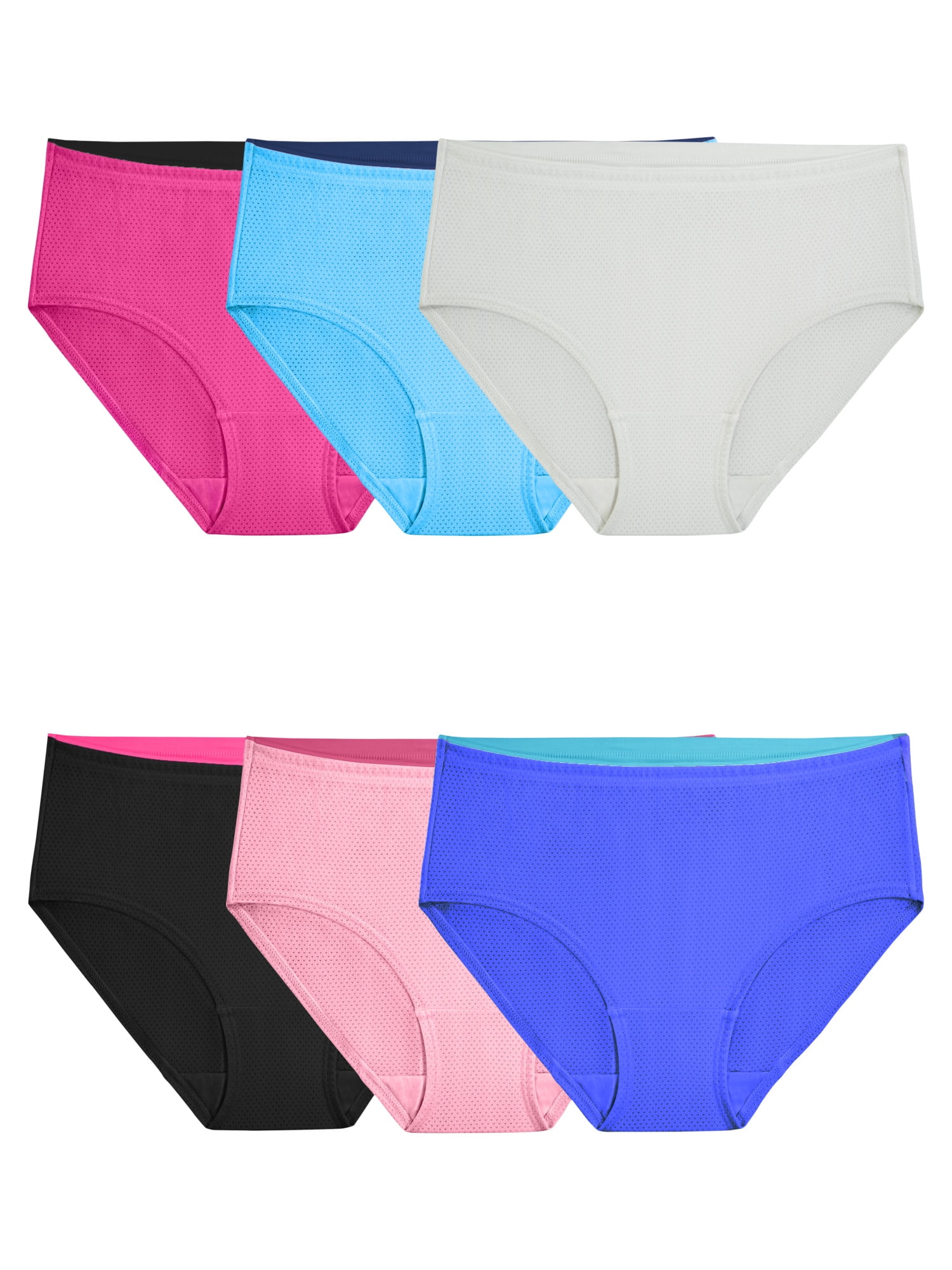 Fruit Of The Loom Women's 6pk Breathable Micro-mesh Low-rise Briefs -  Colors May Vary 9 : Target
