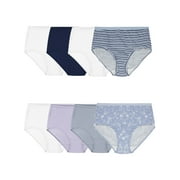 Fruit of the Loom Women's Cotton Brief Underwear, 6+2 Bonus Pack