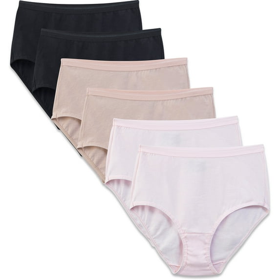 Fruit of the Loom Women's Brief Underwear, 6 Pack