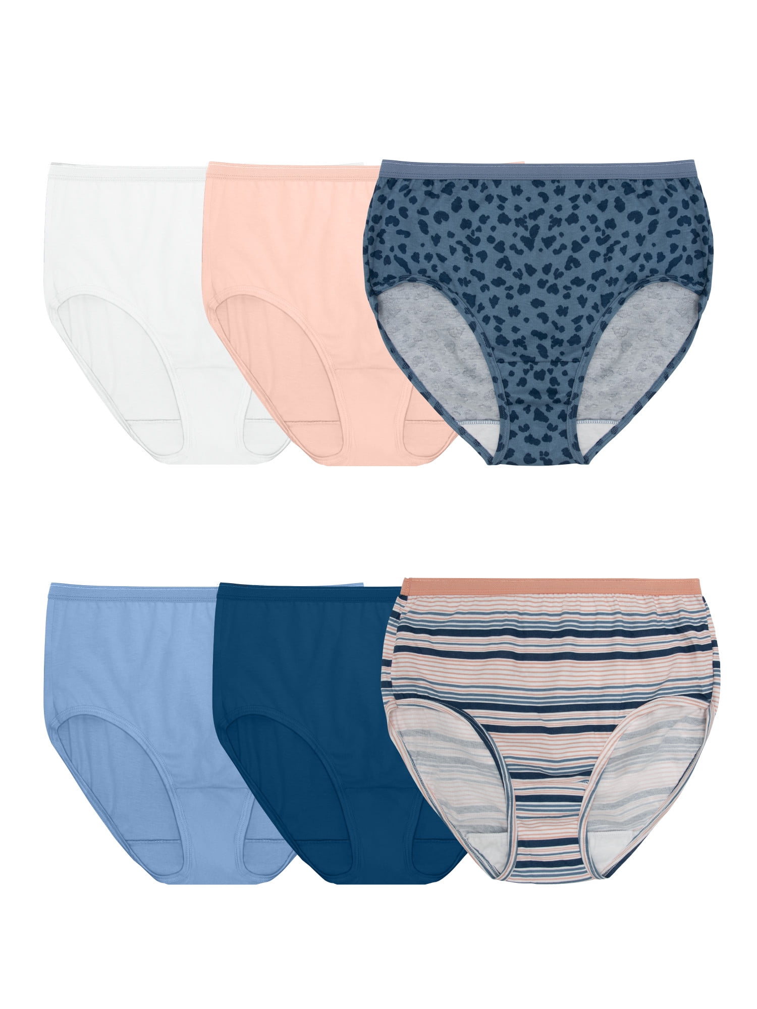 Fruit of the Loom Women's Cotton Brief Underwear, 6Pack