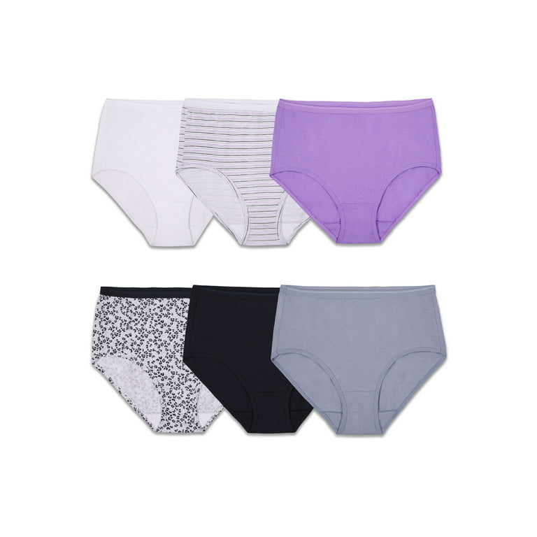Fruit Of The Loom Women's Briefs 6-Pack  Microfiber & Tag Free