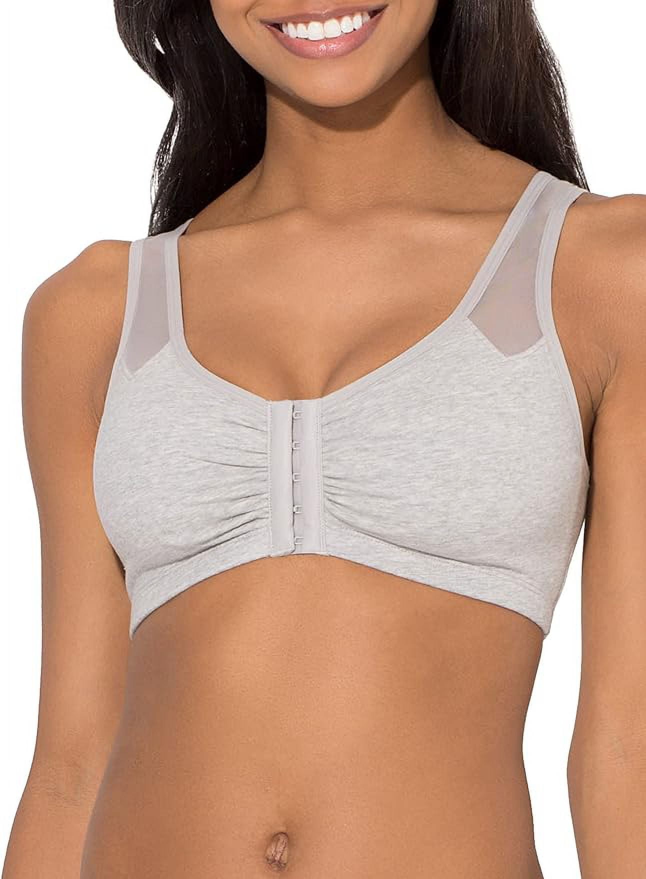 Fruit of the Loom Women's Comfort Front Close Sport Bra With Mesh Straps - Walmart.com