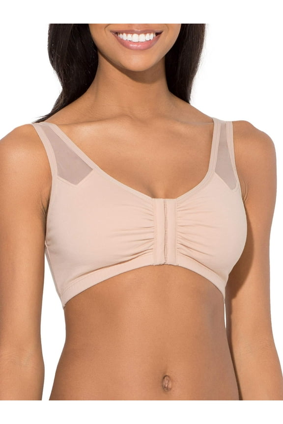Women’s Comfort Front Close Sport Bra with Mesh Straps, Style FT715