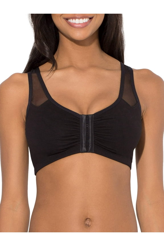 Women’s Comfort Front Close Sport Bra with Mesh Straps, Style FT715