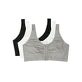 Fruit of the Loom Women's Comfort Front Close Sports Bra, 3 Pack, Style ...