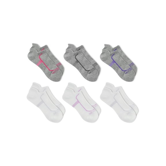 Fruit of the Loom Women's CoolZone Cotton Cushion No Show Tab Socks, 6 Pack