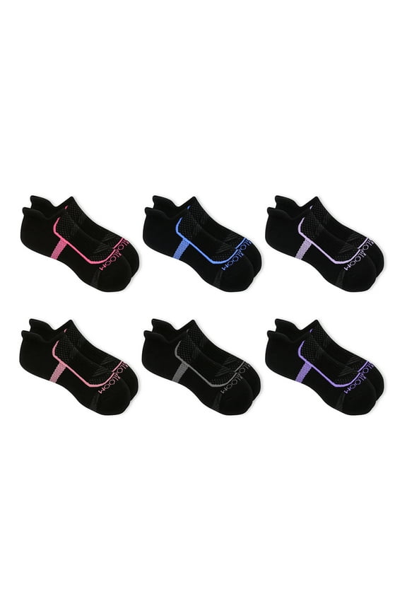Women's CoolZone™ Cotton Cushion No Show Tab Socks, 6 Pack