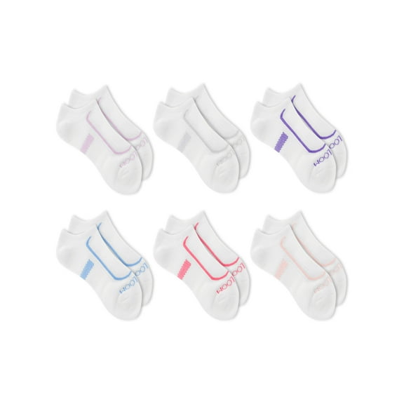 Fruit of the Loom Women's CoolZone Cotton Cushioned No Show Socks, 6-Pack