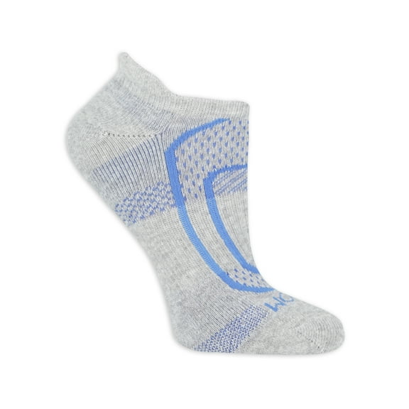 Fruit of the Loom Women's CoolZone Cotton Cushioned No Show Tab Socks, 6-Pack