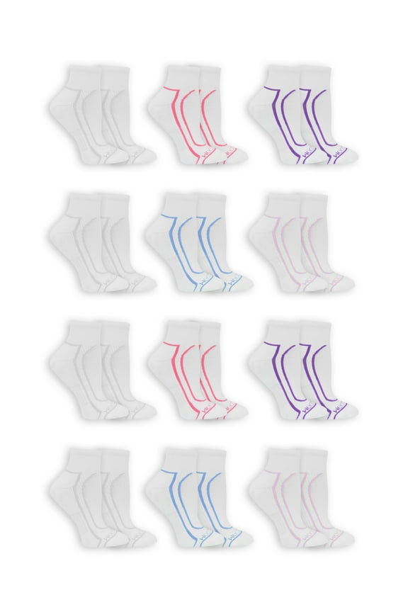 Women's Coolzone Half Cushion Ankle Socks 12 Pack