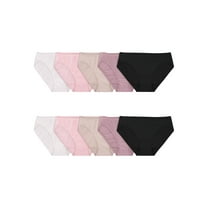 Fruit of the Loom Women's Cotton Bikini Underwear, 10-Pack