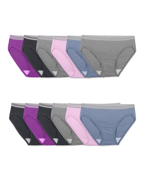 Women's Cotton Bikini Underwear, 12-Pack