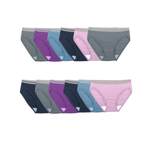 Fruit of the Loom Women's Cotton Bikini Underwear, 12-Pack